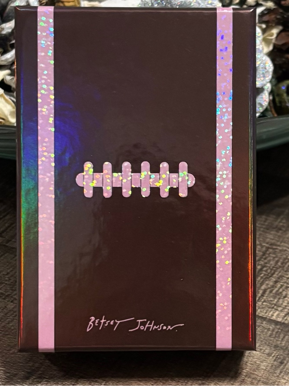 Betsey Johnson Football Bow Keychain/Bag Charm - Picture 2 of 6